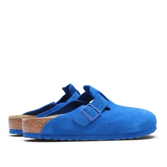 New Birkenstock Boston Soft Footbed Clogs in Ultra Blue Suede US 7 / EUR 38 - Picture 13 of 13